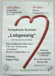 Plakat Jubilumskonzert  2006 (Foto: Herner Symphoniker/Achim Hohlfeld.)